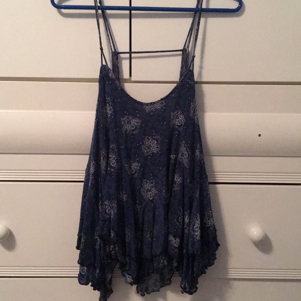 Flowing floral tank top